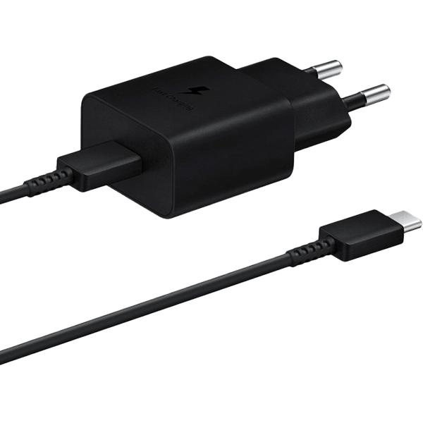 Samsung USB-C 15 W -verkkolaturi + USB-C-kaapeli 1 m, musta